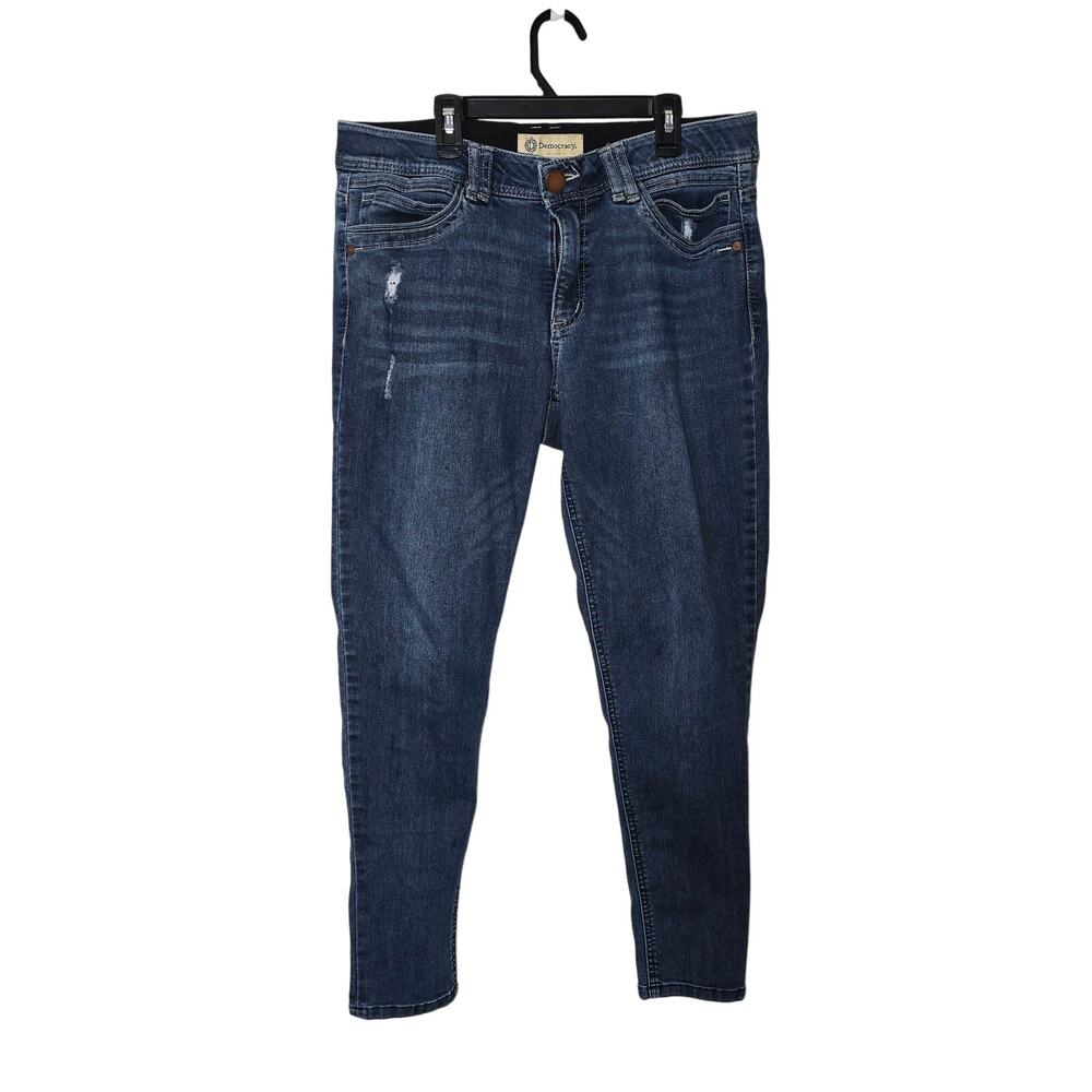 Democracy Ab Technology Women Stetchy Med Wash Blue Jeans Soft Comfortable Sz 12